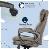 Serta Smart Layers Arlington AIR Ergonomic Bonded Leather High-Back Executive Chair, Taupe