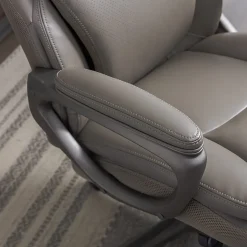 Serta Smart Layers Arlington AIR Ergonomic Bonded Leather High-Back Executive Chair, Taupe