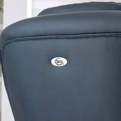 Serta® Smart Layers™ Arlington AIR™ Ergonomic Bonded Leather High-Back Executive Chair, Navy/Silver