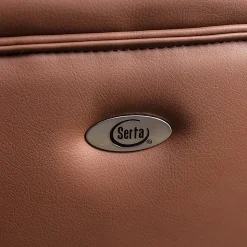 Serta® Smart Layers™ Arlington AIR™ Ergonomic Bonded Leather High-Back Executive Office Chair, Cognac Brown/Dark Gray, BIFMA Compliant