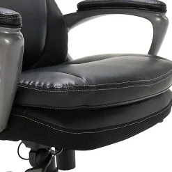 Serta® Smart Layers™ Arlington AIR™ Bonded Leather High-Back Executive Office Chair, Black/Silver, BIFMA Compliant