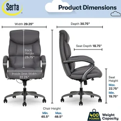 Serta® SmartLayers™ Bellmore Big & Tall, 52909-DGRY