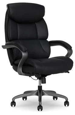 Serta® SmartLayers™ Bellmore Big & Tall Ergonomic Executive Office Chair with Smooth Vegan Leather, Black/Dark Gray, BIFMA Compliant