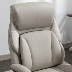 Serta® SmartLayers™ Everett Big & Tall Ergonomic Vegan Leather High-Back Executive Office Chair, Taupe/Dark Gray, BIFMA Compliant