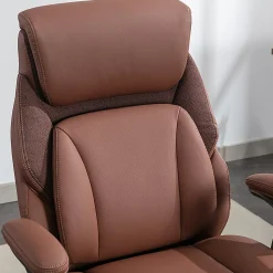 Serta® SmartLayers™ Everett Big & Tall Ergonomic Vegan Leather High-Back Executive Office Chair, Cognac/Dark Gray
