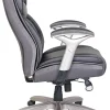 Serta® Smart Layers™ Jennings Big & Tall Ergonomic Bonded Leather High-Back Executive Office Chair, Black/Slate