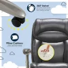 Serta® Smart Layers™ Jennings Big & Tall Ergonomic Bonded Leather High-Back Executive Chair, Dark Gray/Silver