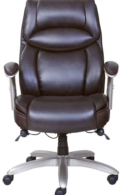Serta® Smart Layers™ Jennings Big & Tall Ergonomic Bonded Leather High-Back Executive Office Chair, Brown