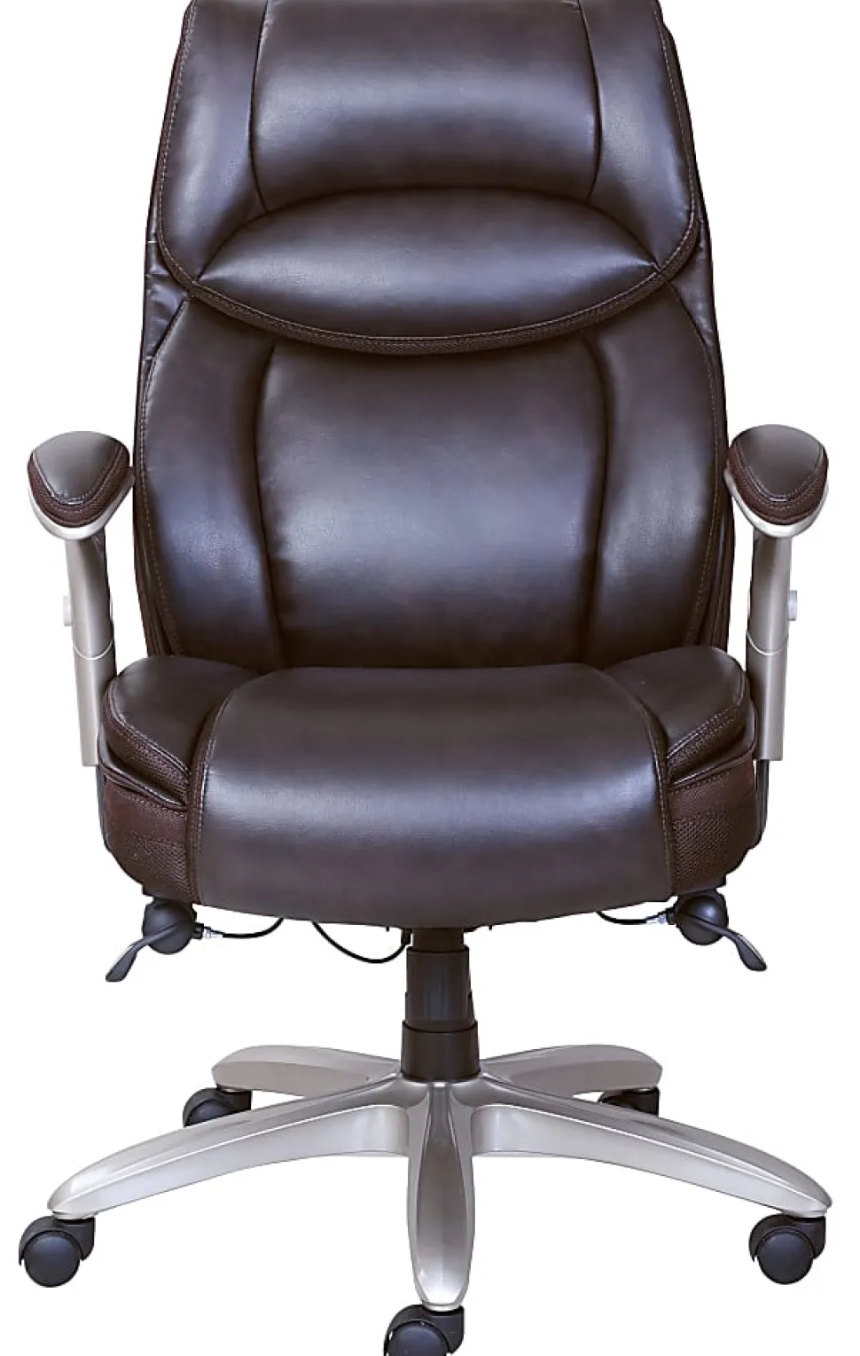 Serta® Smart Layers™ Jennings Big & Tall Ergonomic Bonded Leather High-Back Executive Office Chair, Brown