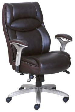 Serta® Smart Layers™ Jennings Big & Tall Ergonomic Bonded Leather High-Back Executive Office Chair, Brown