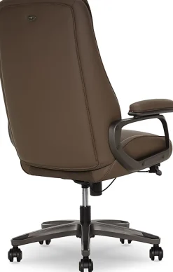 Serta® SmartLayers™ Mosby Ergonomic Vegan Leather High-Back Executive Office Chair, Brown