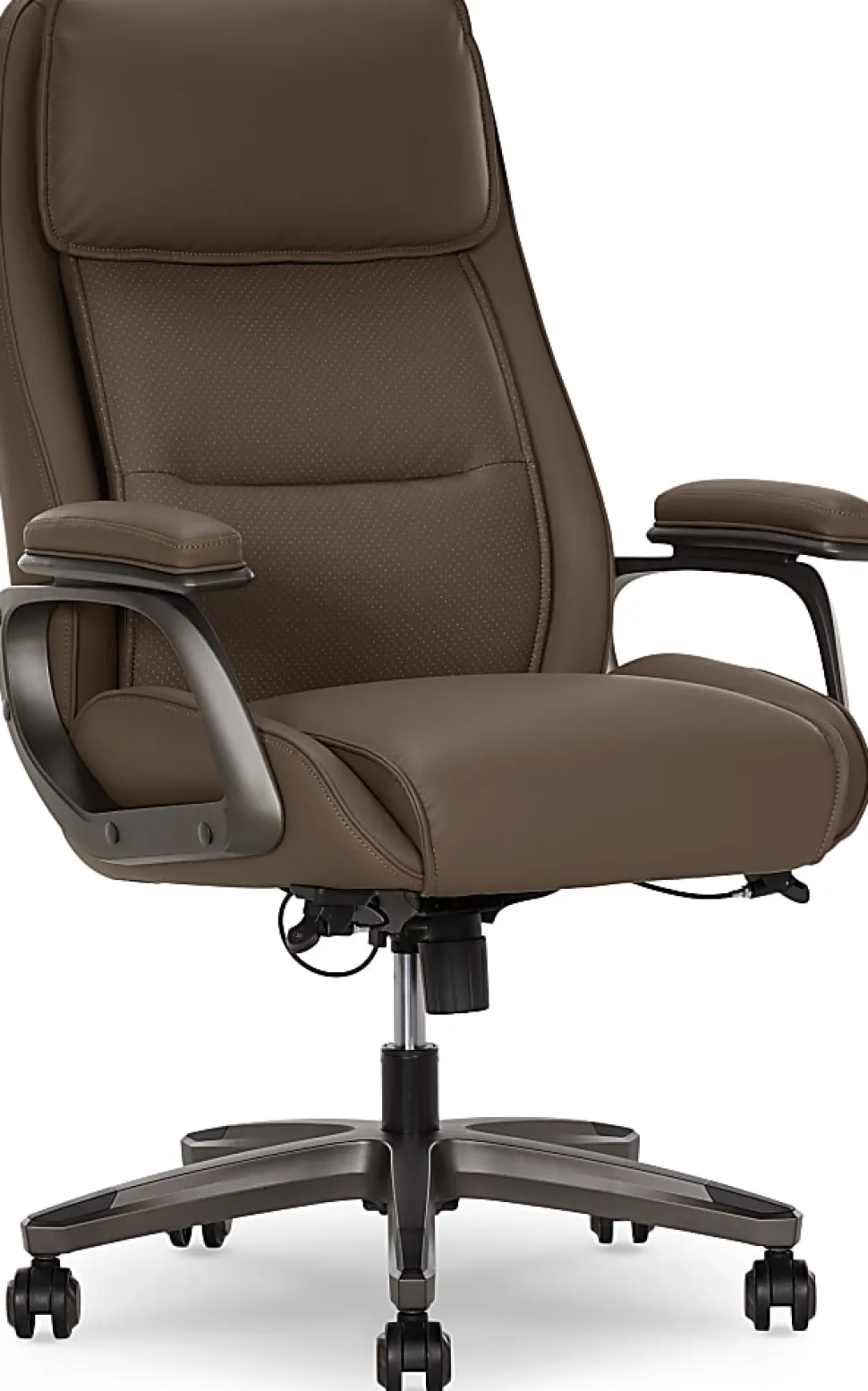 Serta® SmartLayers™ Mosby Ergonomic Vegan Leather High-Back Executive Office Chair, Brown