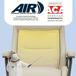 Serta® SmartLayers™ Mosby Ergonomic Vegan Leather High-Back Executive Office Chair, Cream
