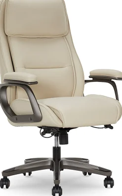 Serta® SmartLayers™ Mosby Ergonomic Vegan Leather High-Back Executive Office Chair, Cream