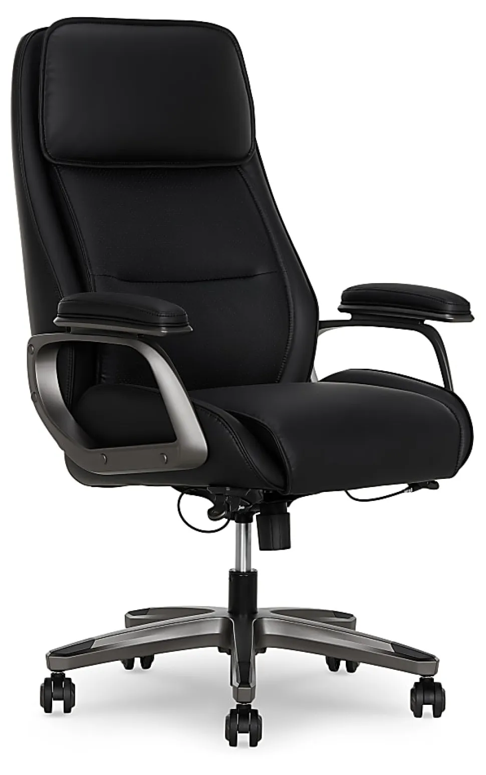 Serta® SmartLayers™ Mosby Ergonomic Vegan Leather High-Back Executive Office Chair, Black/Dark Gray, BIFMA Compliant
