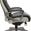 Serta® Smart Layers™ Tranquility Executive Ergonomic Bonded Leather High-Back Chair, Black/Slate