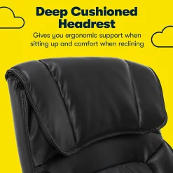Serta® Style Hannah I Bonded Leather High-Back Office Chair, Comfort Black
