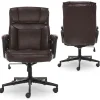 Serta® Style Hannah I Bonded Leather High-Back Office Chair, Comfort Biscuit/Black