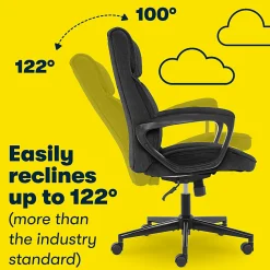 Serta® Style Hannah I High-Back Office Chair, Microfiber, Comfort Black