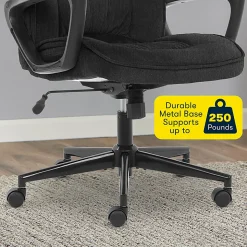 Serta® Style Hannah I High-Back Office Chair, Microfiber, Comfort Black