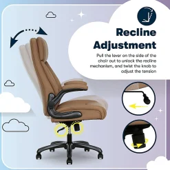 Serta® Torrington Ergonomic High-Back Faux Leather Big & Tall Executive Office Chair, Light Tan