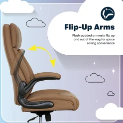 Serta® Torrington Ergonomic High-Back Faux Leather Big & Tall Executive Office Chair, Light Tan