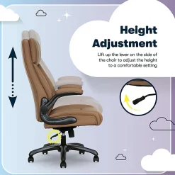 Serta® Torrington Ergonomic High-Back Faux Leather Big & Tall Executive Office Chair, Light Tan
