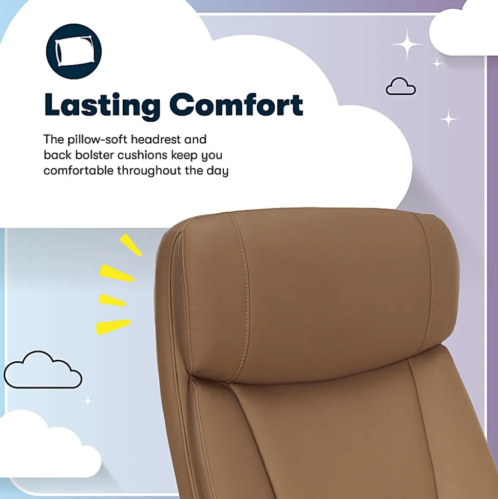 Serta® Torrington Ergonomic High-Back Faux Leather Big & Tall Executive Office Chair, Light Tan