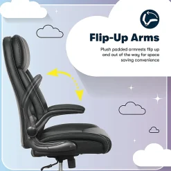 Serta® Torrington Ergonomic High-Back Faux Leather Big & Tall Executive Office Chair, Black, 52399BLK