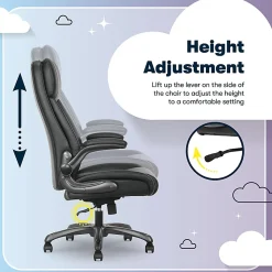 Serta® Torrington Ergonomic High-Back Faux Leather Big & Tall Executive Office Chair, Black, 52399BLK