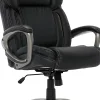 Serta® Works Ergonomic Bonded Leather High-Back Office Chair, Midnight Black/Silver
