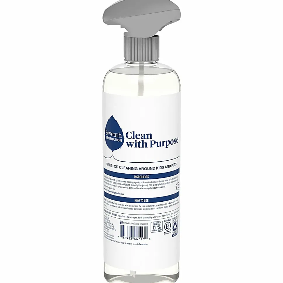 Seventh Generation All Purpose Cleaner - 23 fl oz (0.7 quart) - Fragrance-free, Dye-free, Streak-free, Non-toxic, VOC-free - Clear - 1 Each