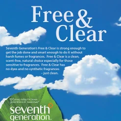 Seventh Generation Dishwasher Detergent - 45 oz (2.81 lb) - Free & Clear Scent - 12 / Carton - Clear