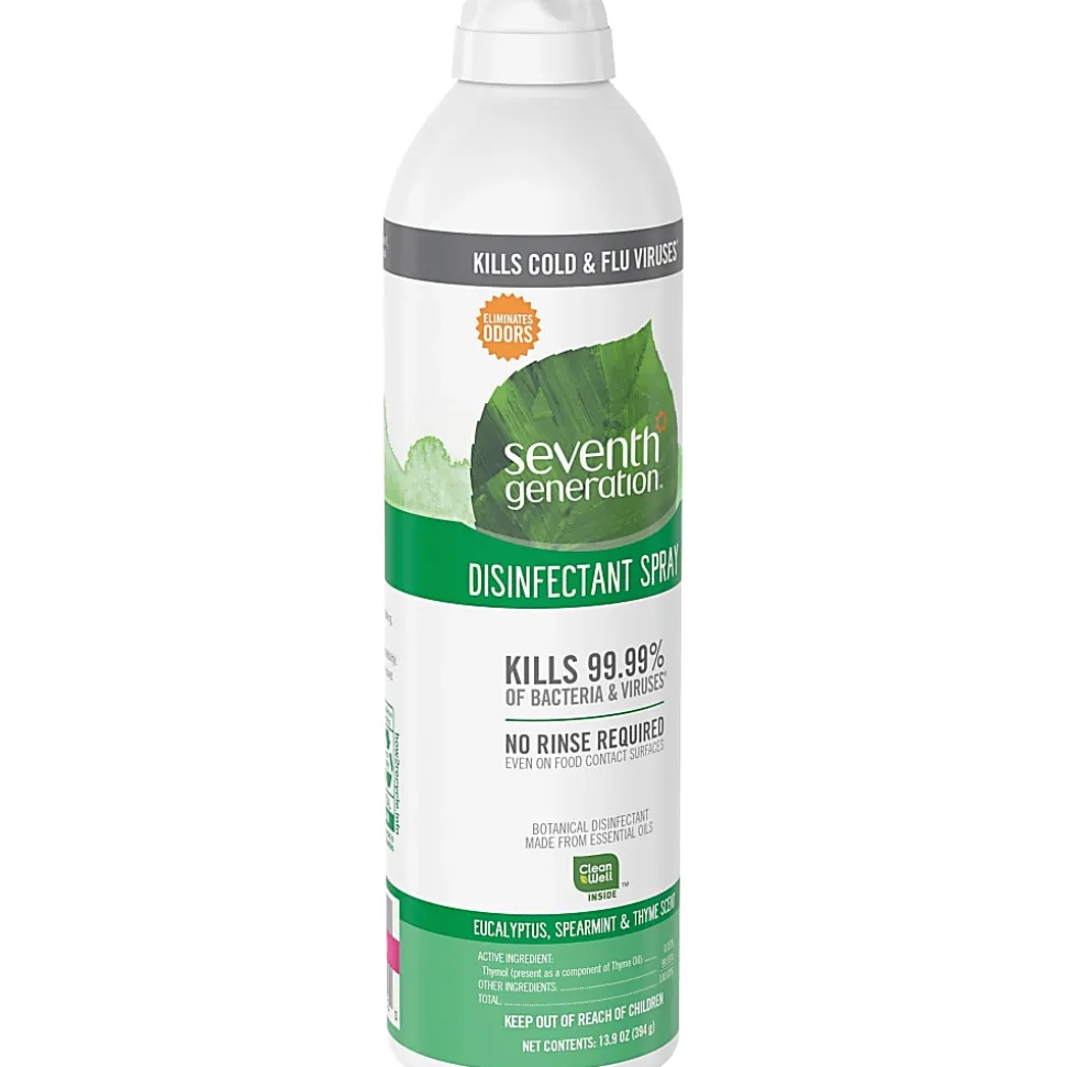 Seventh Generation Disinfectant Spray - For Day Care - 13.9 fl oz (0.4 quart) - Eucalyptus Spearmint & Thyme Scent - 22981CT