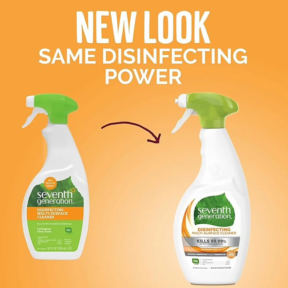 Seventh Generation™ Disinfecting Multi-Surface Spray Cleaner, Lemongrass & Thyme Scent, 26 Oz Bottle