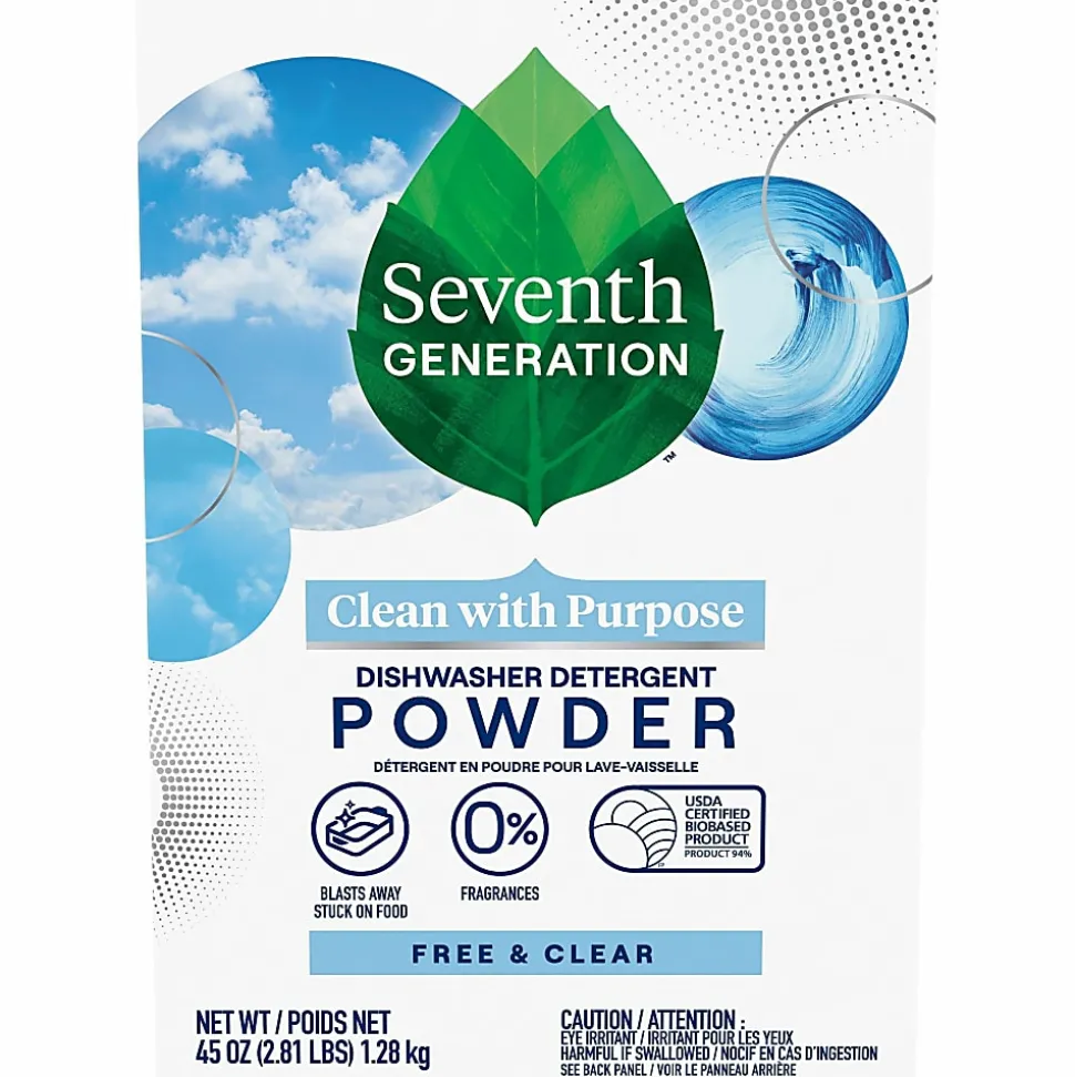Seventh Generation™ Free & Clear Automatic Dishwasher Powder, 45 Oz Bottle