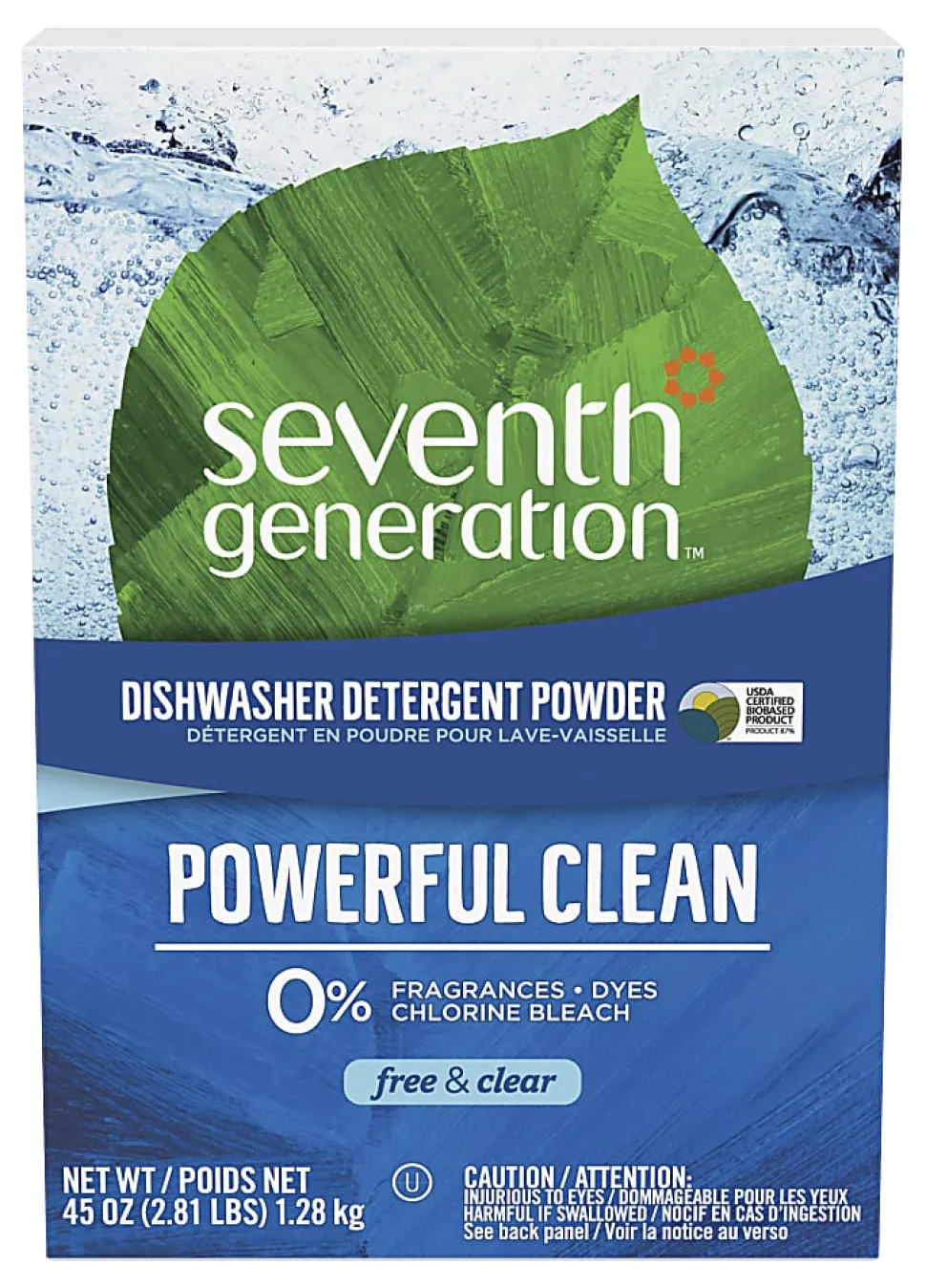 Seventh Generation™ Free & Clear Automatic Dishwasher Powder, 45 Oz Bottle