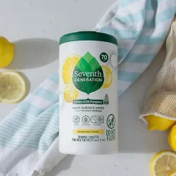 Seventh Generation Multipurpose Wipes - Lemon Zest Scent - 70/Pack
