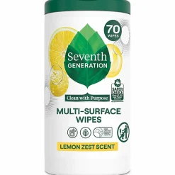 Seventh Generation Multipurpose Wipes - Lemon Zest Scent - 70/Pack
