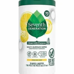 Seventh Generation Multipurpose Wipes - Lemon Zest Scent - 70/Pack