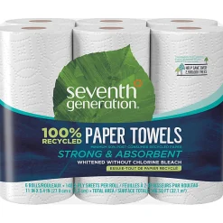 Seventh Generationâ„¢ 2-Ply Paper Towels, 100% Recycled, 140 Sheets Per Roll, Pack Of 6 Rolls