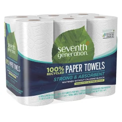 Seventh Generation™ 2-Ply Paper Towels, 100% Recycled, 140 Sheets Per Roll, Pack Of 6 Rolls