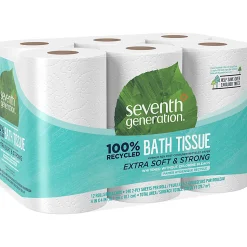 Seventh Generation® 2-Ply Toilet Paper, 100% Recycled, 240 Sheets Per Roll, Pack Of 12 Rolls