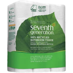 Seventh Generation® 2-Ply Toilet Paper, 100% Recycled, 300 Sheets Per Roll, Pack Of 24 Rolls