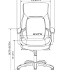 Shaquille O'Neal™ Amphion Ergonomic Bonded Leather High-Back Executive Office Chair, Brown/Black