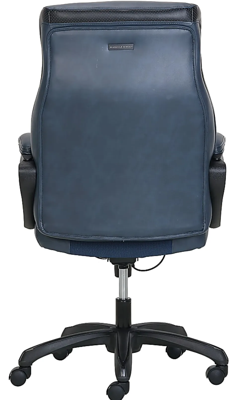 Shaquille O'Neal™ Amphion Ergonomic Bonded Leather High-Back Executive Office Chair, Navy/Black