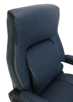 Shaquille O'Neal™ Amphion Ergonomic Bonded Leather High-Back Executive Office Chair, Navy/Black