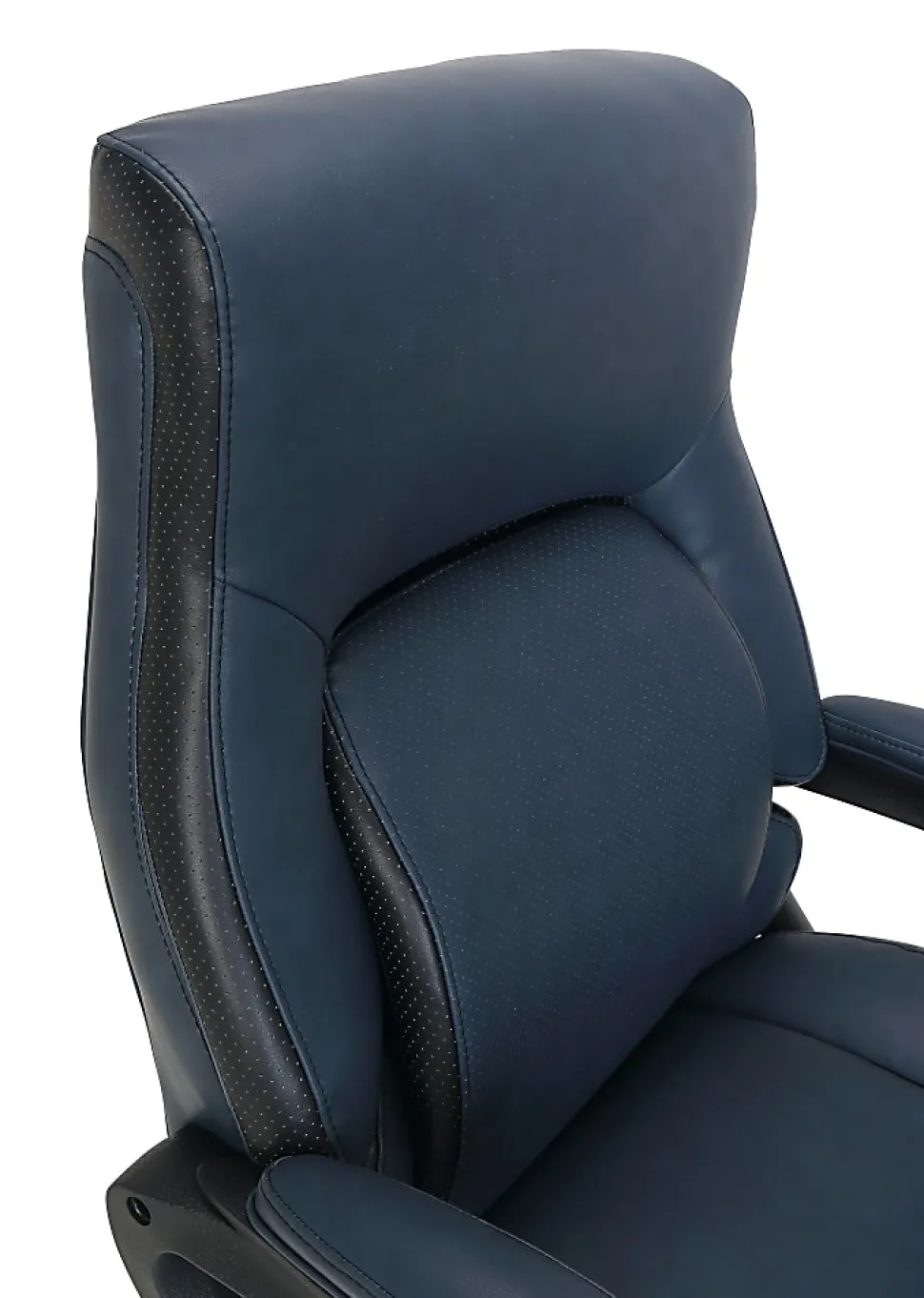 Shaquille O'Neal™ Amphion Ergonomic Bonded Leather High-Back Executive Office Chair, Navy/Black
