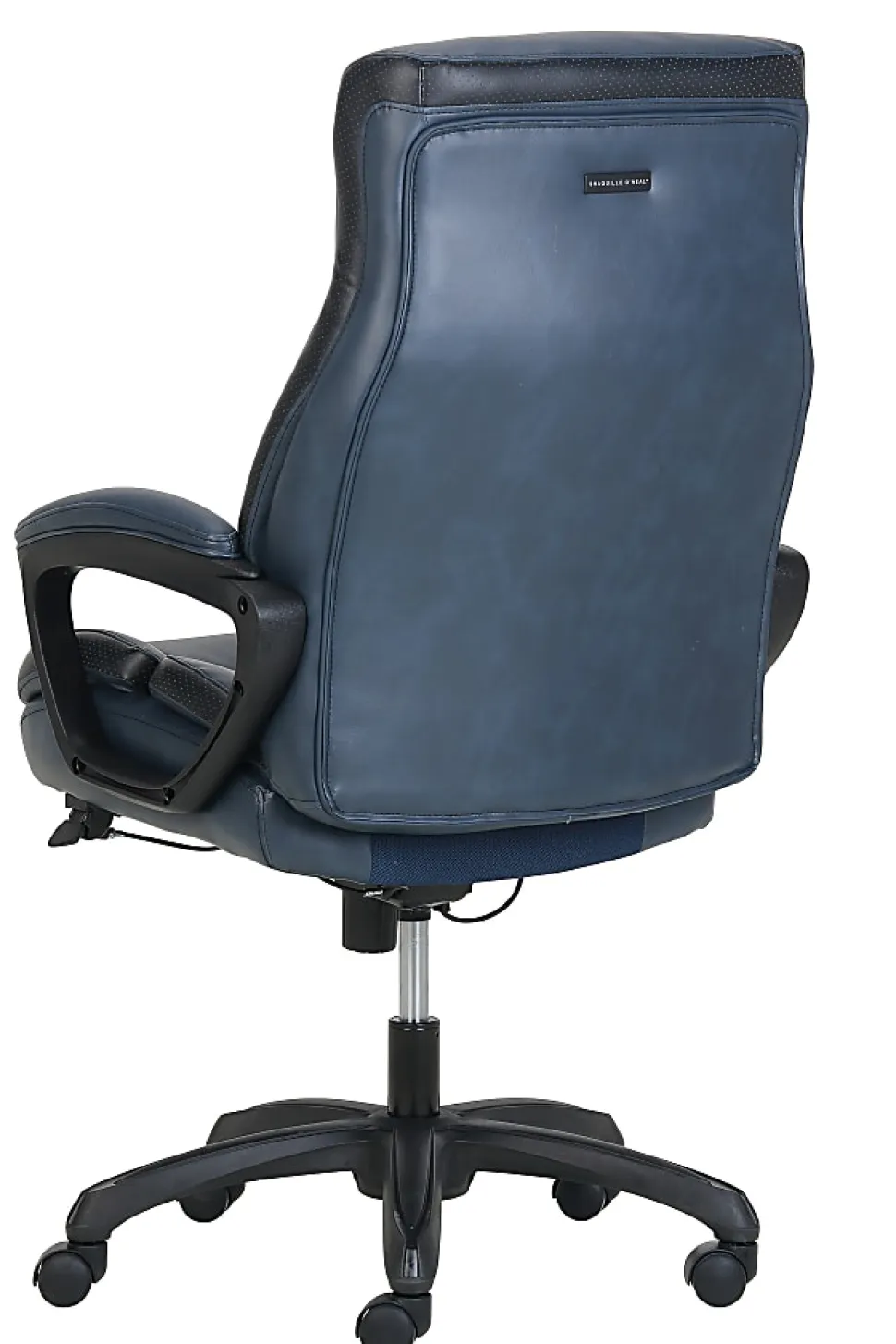 Shaquille O'Neal™ Amphion Ergonomic Bonded Leather High-Back Executive Office Chair, Navy/Black