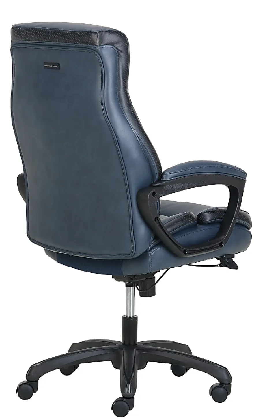 Shaquille O'Neal™ Amphion Ergonomic Bonded Leather High-Back Executive Office Chair, Navy/Black